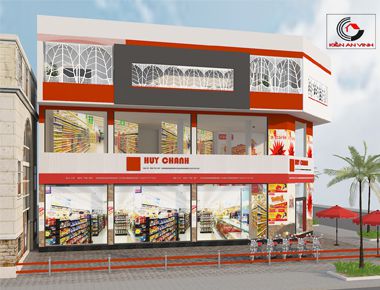 Thiết kế showroom và siêu thị mini anh Huy Chanh