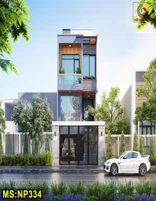 Kiến trúc hiện đại đẹp | Bản thiết kế nhà ống 2 tầng tại Bình Dương