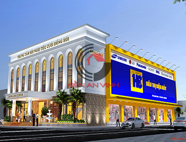 Mẫu Thiết Kế Nhà Hàng Kết Hợp Siêu Thị Điện Máy Đẹp Tiện Ích